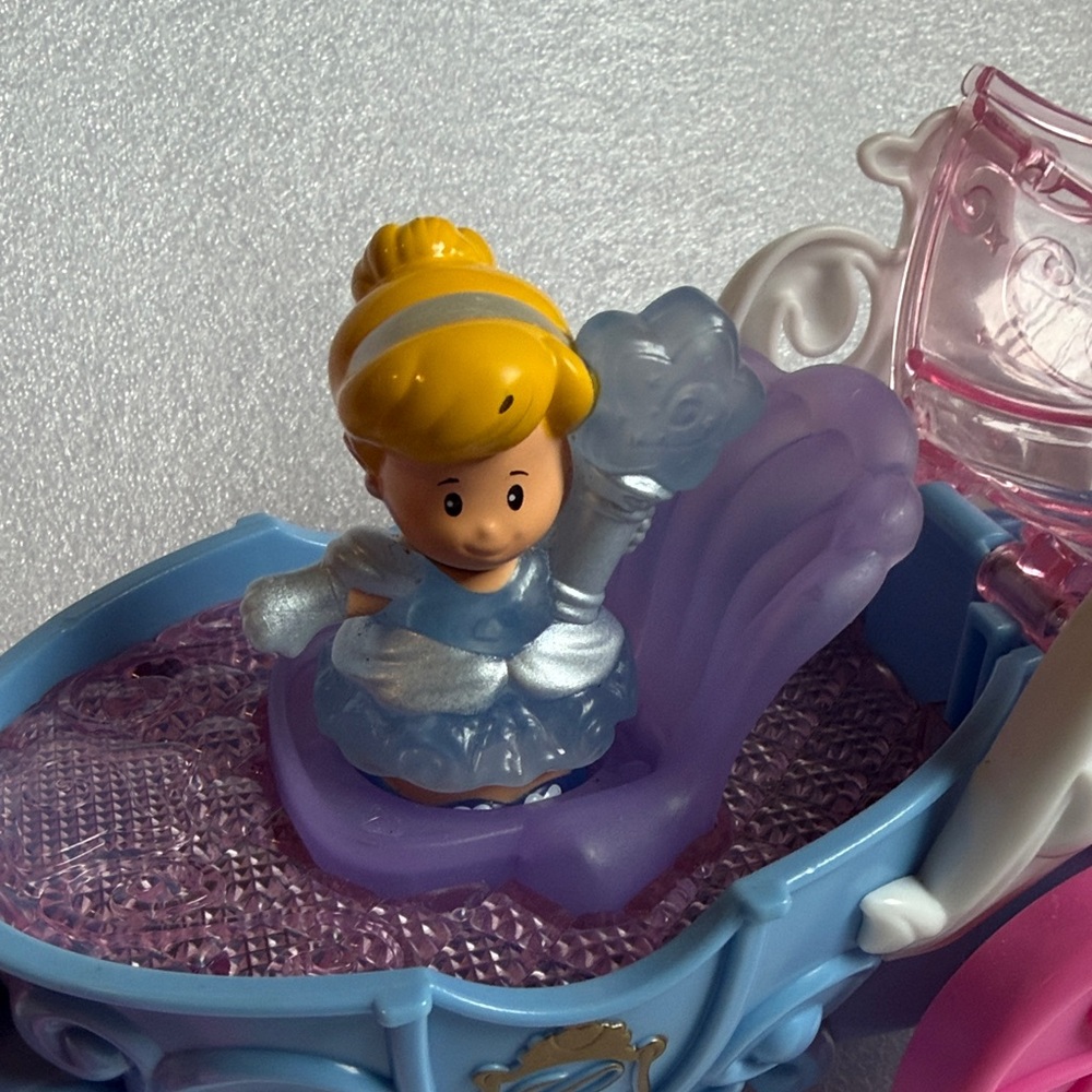 Little People Cinderella Princess Carriage Playset with Lights and Music Works - Picture 2 of 14